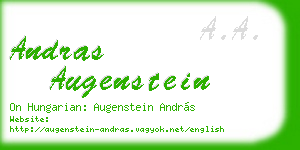 andras augenstein business card
